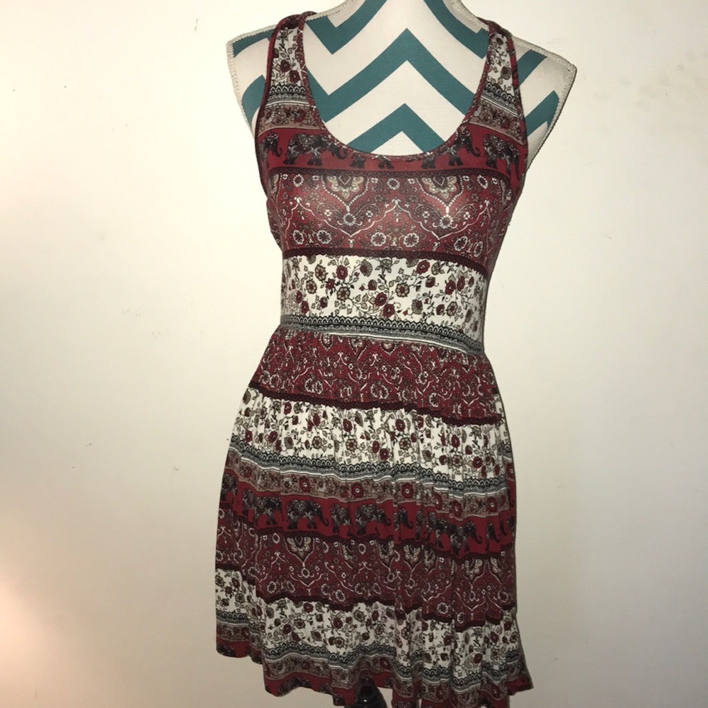 Patterned mini dress